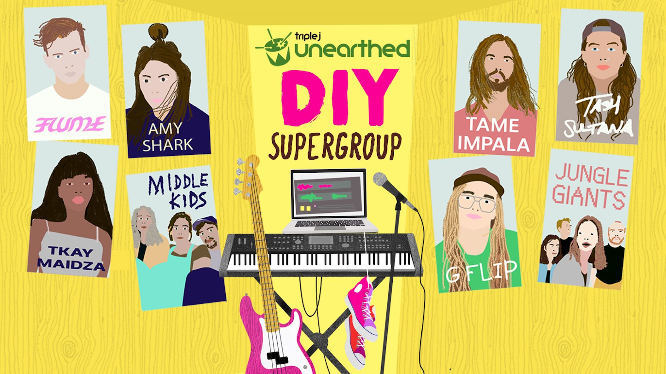 triple j Unearthed’s DIY Supergroup: Your chance to make a song with Tame Impala, Flume, Amy Shark & more